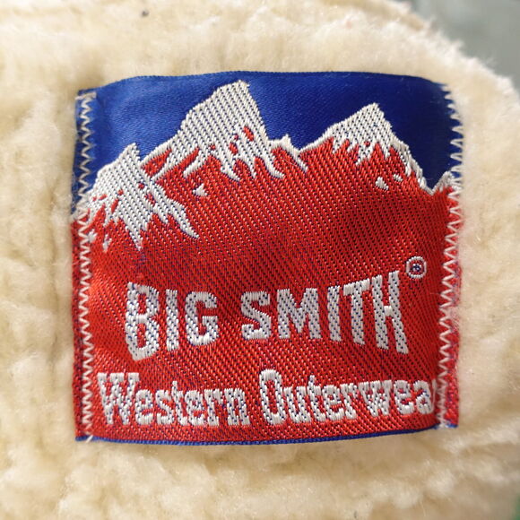 VINTAGE BIG SMITH WESTERN OUTERWEAR SHERPA LINED DENIM VEST SZ M MEDIUM - Picture 8 of 9